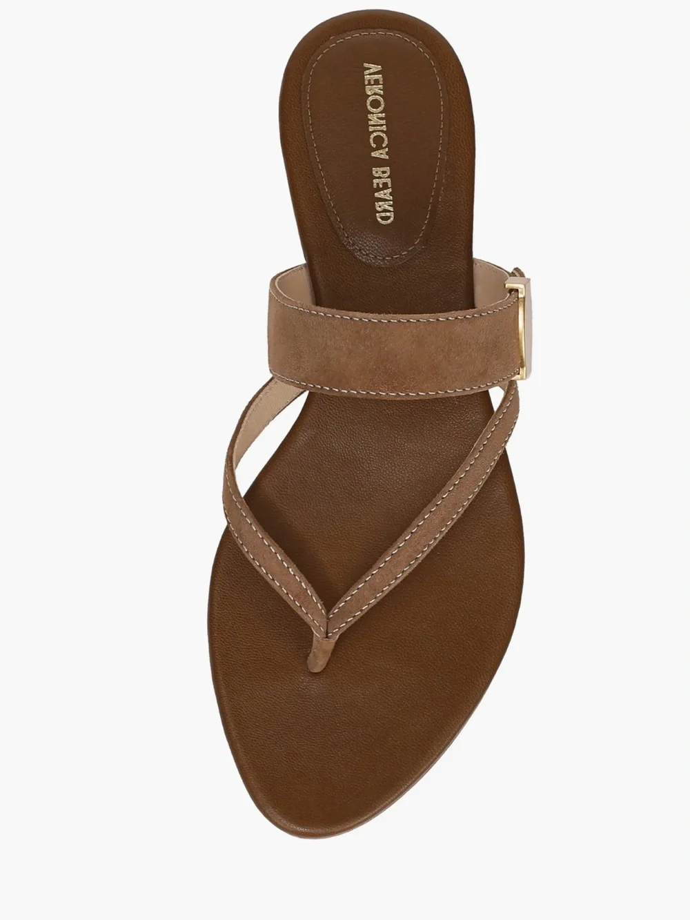 Veronica Beard Salva Dash Leather Sandals Suede Chestnut women Sz 8 gently used
